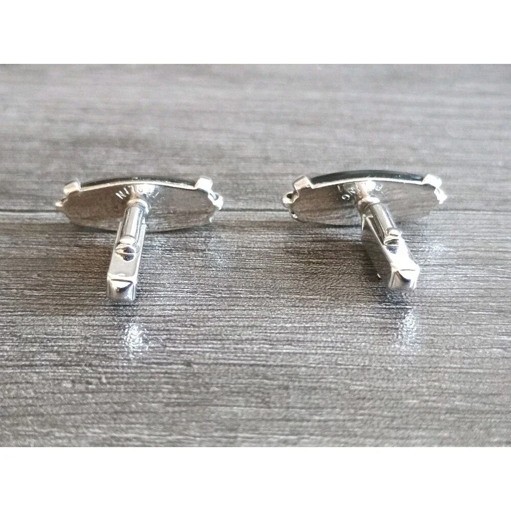 Black Onyx Sterling Silver Vintage Cuff Links